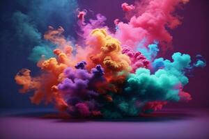 Colorful Smoke Bomb Wallpaper, Rainbow Colorful Smoke Bomb Background, Smoke Effects Background, Smoke wallpapers, Colorful Smoke Background, Abstract Smoke Wallpapers, AI Generative photo