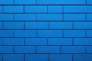 azul ladrillo pared fondo, azul pared fondo, ladrillo pared fondo, pared fondo, ladrillo fondo, ladrillo pared textura fondo, ladrillo patrón, ai generativo foto
