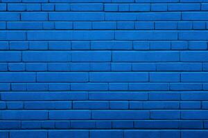 azul ladrillo pared fondo, azul pared fondo, ladrillo pared fondo, pared fondo, ladrillo fondo, ladrillo pared textura fondo, ladrillo patrón, ai generativo foto