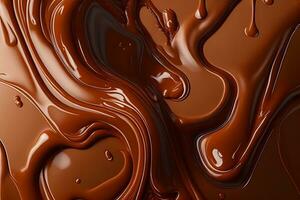 líquido chocolate fondo, resumen líquido chocolate fondo de pantalla, chocolate fondo, ai generativo foto