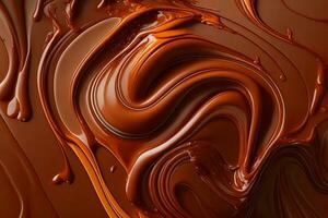 Liquid Chocolate Background, Abstract Liquid Chocolate Wallpaper, Chocolate Background, Ai Generative photo