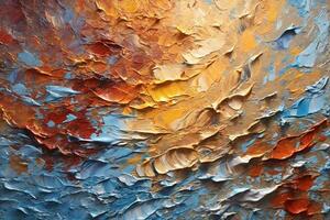 Oil Paint Strokes Texture Background, Oil Paint Strokes, Abstract Colorful Paint Stroks Background, Ai Generative photo