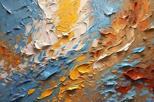 Oil Paint Strokes Texture Background, Oil Paint Strokes, Abstract Colorful Paint Stroks Background, Ai Generative photo