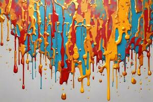 Dripping Paint Texture, Colorful Dripping Paint Background, Paint Dripping Wallpaper, Dripping Ink Background, Ai Generative photo