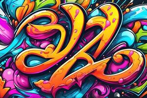 Graffiti Background, Graffiti Wallpaper, Graffiti Pattern, Street art background, graffiti art, graffiti Design, Graffiti Paint, AI Generative photo