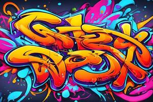 Graffiti Background, Graffiti Wallpaper, Graffiti Pattern, Street art background, graffiti art, graffiti Design, Graffiti Paint, AI Generative photo