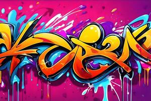 Graffiti Wallpaper, Graffiti Background, Graffiti Pattern, Street art background, graffiti art, graffiti Design, Graffiti Paint, AI Generative photo