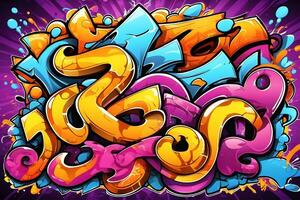 Graffiti Wallpaper, Graffiti Background, Graffiti Pattern, Street art background, graffiti art, graffiti Design, Graffiti Paint, AI Generative photo