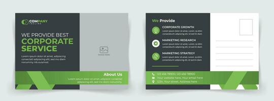 Modern and trendy corporate business postcard template design. vector