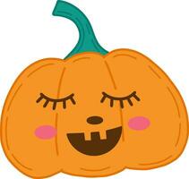 Funny pumpkin for Halloween. Vector illustration of pumpkins highlighted on a white background. An invitation to a Halloween party.A magic collection, a symbol, a talisman.