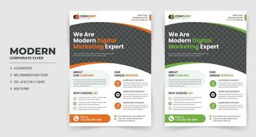 Corporate business flyer template With Color Combination, Brochure design, annual report, poster, flyer in A4, promotion, advertise, publication, cover page, vector