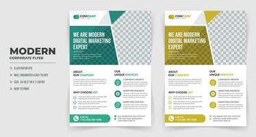 Corporate business flyer template With Color Combination, Brochure design, annual report, poster, flyer in A4, promotion, advertise, publication, cover page, vector