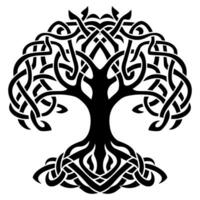 árbol en céltico nudo estilo vector