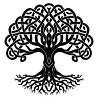 Tree in celtic knot style vector