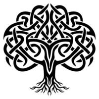 Tree in celtic knot style vector