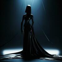 sleek and cutting edge futuristic themed portrait silhouette photo