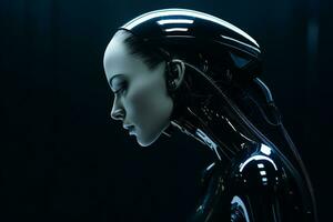 an image of a woman in a futuristic suit photo
