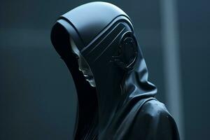 an image of a woman wearing a black cloak generative ai photo