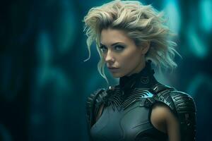 an image of a woman in a sci - fi costume generative ai photo