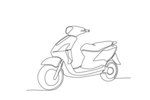 Front view of a motorcycle vector