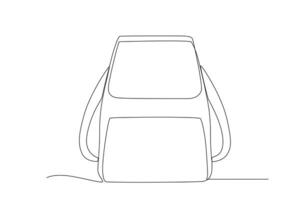 A backpack for school equipment storage vector