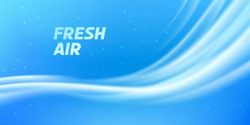 Fresh air flow or cold wind wave vector background