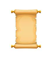 Old manuscript, ancient paper scroll or parchment vector