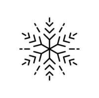 Snowflake Christmas holiday thin line icon vector