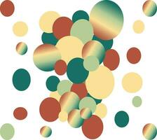 abstract background with circles abstract circle background teal green yellow maroon color gradiant illustration. vector