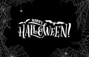 Halloween cobweb and spiders holiday background vector