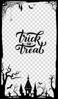 Halloween frame for social media post template vector