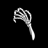 Skeleton hand gesture isolated vector skeletal arm