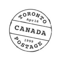 Toronto postage, Canada vintage postal stamp vector