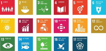 sostenible desarrollo metas chino versión vector