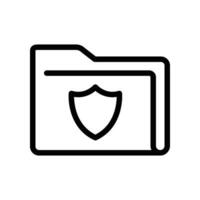 Secured documents, unlock folder verify icon. Secure file with guard shield. Document protection. confidential information, security documentation. Vector illustration Design on white background EPS10