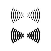 Wifi sound signal connection in two directions icon. Sound radio wave, hot spot access area, wireless internet access signal connection. Line Vector illustration. Design on white background. EPS 10