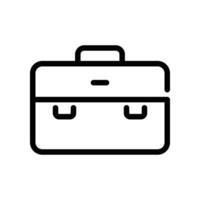 Documents bag icon. Business Briefcase, office bag, Work Portfolio Suitcase symbol. simple single pictogram in Line style. Vector illustration. Design on white background. EPS 10