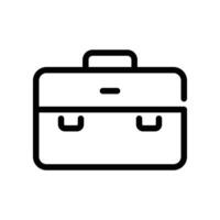 Documents bag icon. Business Briefcase, office bag, Work Portfolio Suitcase symbol. simple single pictogram in Line style. Vector illustration. Design on white background. EPS 10