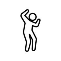 bailarín bailando icono. humano cifra, bailando movimiento. gimnasia ocupaciones para icono salud y aptitud comunidad. deporte símbolo. vector ilustración diseño.