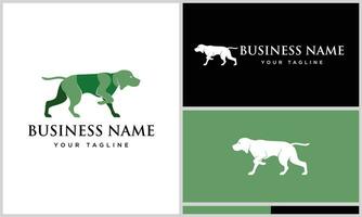 dog hound pointer logo template vector