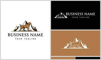 dog hound pointer logo template vector