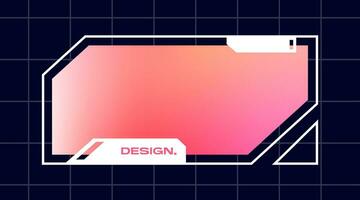 Futuristic pop up interface illustration. Video overlay element. vector