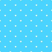 Romantic Blue Seamless Polka Heart Vector Pattern Background for Valentine Day February 14, 8 March, Mother's Day, Marriage, Birth Celebration. Lovely Chic Design.