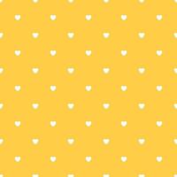 Romantic Yellow Seamless Polka Heart Vector Pattern Background for Valentine Day February 14, 8 March, Mother's Day, Marriage, Birth Celebration. Lovely Chic Design.