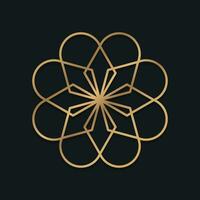 Logo design decorated with luxurious and elegant patterns created with geometric shapes vector