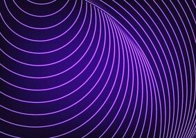 Spiral purple curve line wave pattern geometric dark background vector