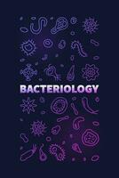 bacteriología vector educación concepto vertical vistoso bandera o ilustración en contorno estilo