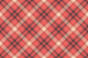 Background seamless textile of plaid tartan fabric with a check vector pattern texture.
