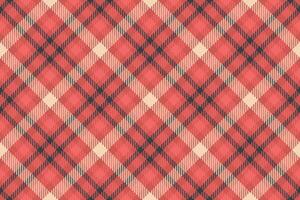 Background seamless textile of plaid tartan fabric with a check vector pattern texture.