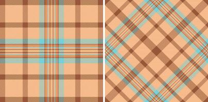 Fabric texture pattern of plaid textile tartan with a seamless background check vector. vector